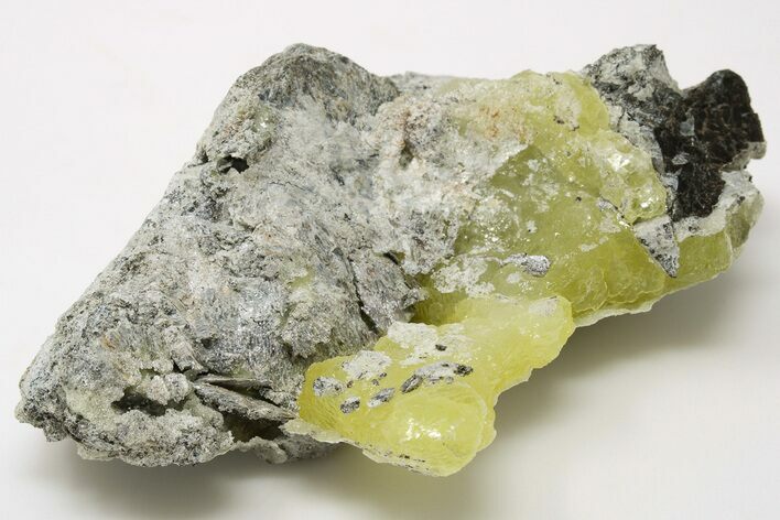 Lemon-Yellow Brucite In Matrix - Balochistan, Pakistan #198561